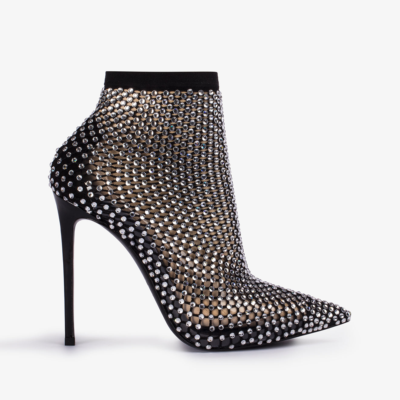 GILDA ANKLE BOOT 120 mm BLACK/CRYSTAL | Le Silla