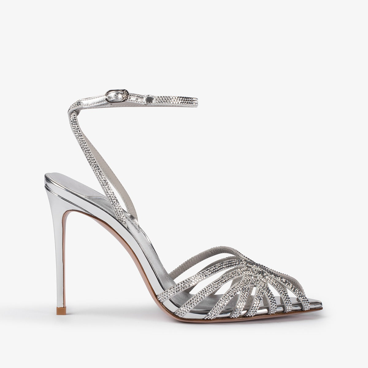 EMBRACE SANDAL 110 mm SILVER | Le Silla