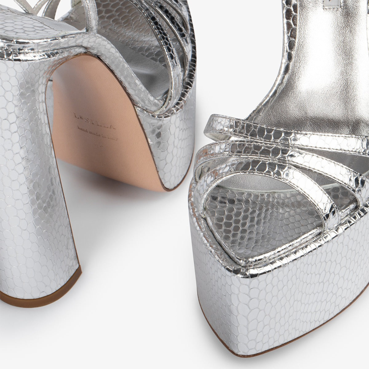 NINA SANDAL 170 mm SILVER | Le Silla