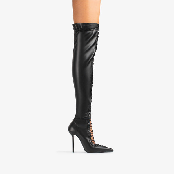 COLETTE THIGH-HIGH BOOT 120 mm BLACK | Le Silla