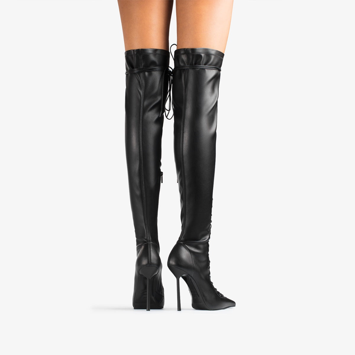 COLETTE THIGH-HIGH BOOT 120 mm BLACK | Le Silla