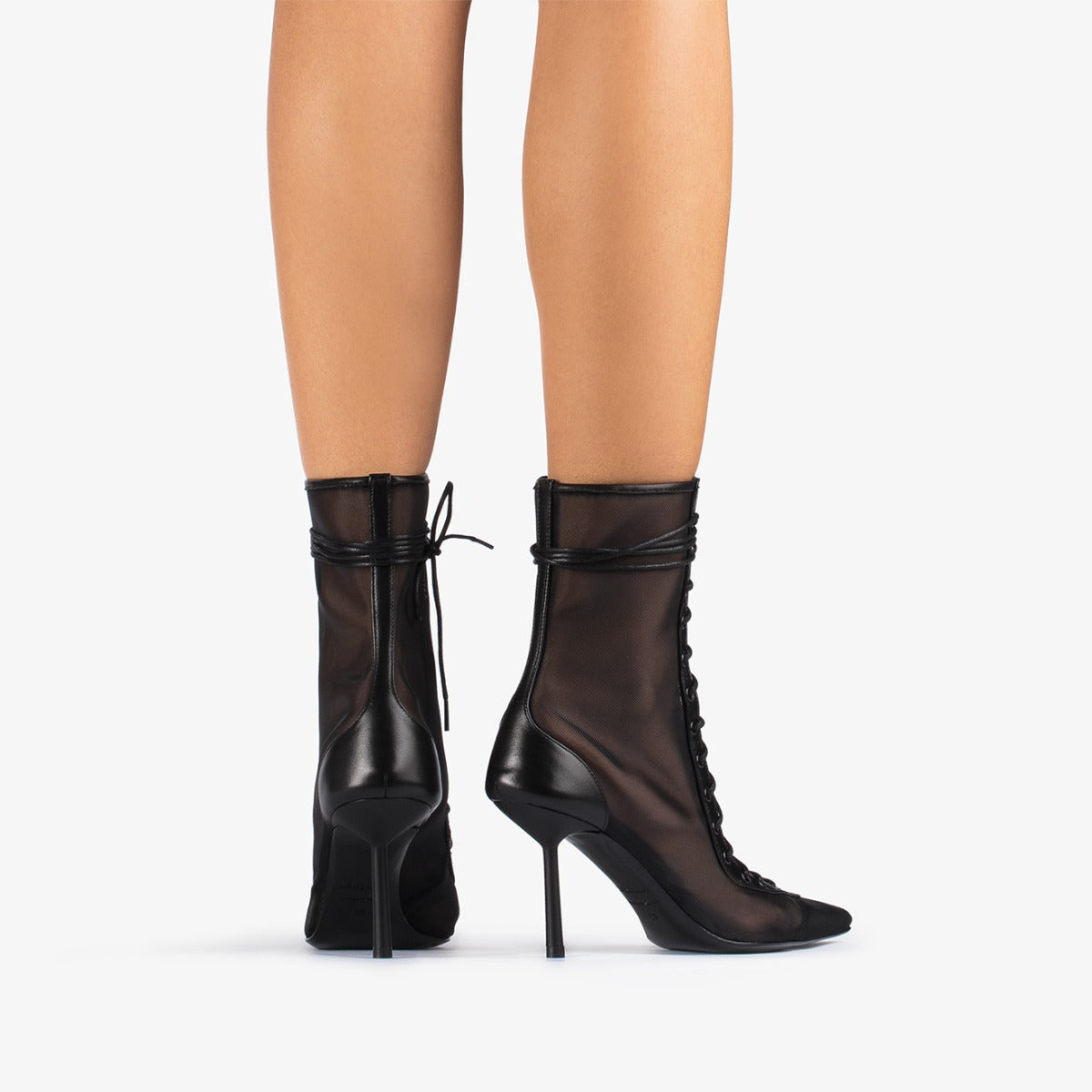 COLETTE ANKLE BOOT 80 mm BLACK/BLACK | Le Silla